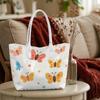 Cute Butterfly Pattern Tote Bag Casual Daily Outdoor Handbag Fashion Portable Shoulder Bag