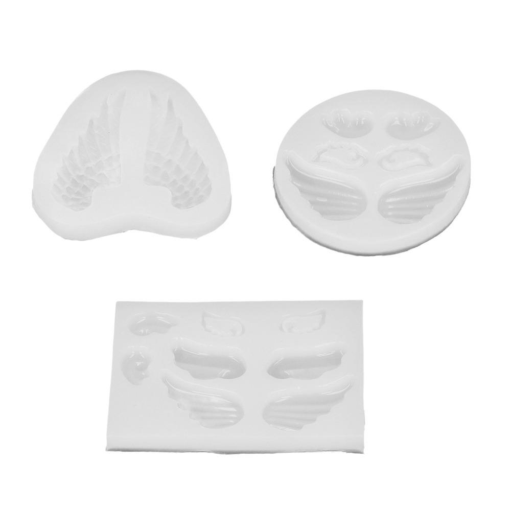 6pcs Reusable Silicone Mold Soft Resin Mold Resin Casting Molds Angel Wing Mold  Resin Casting