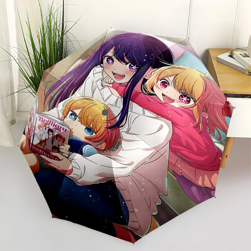 

1pc Brilliant! - Anime Characters Automatic Opening Folding Umbrella with 8-Rib Iron Frame, Suitable for Fans, Travel, Daily Use, and Gifts.U103
