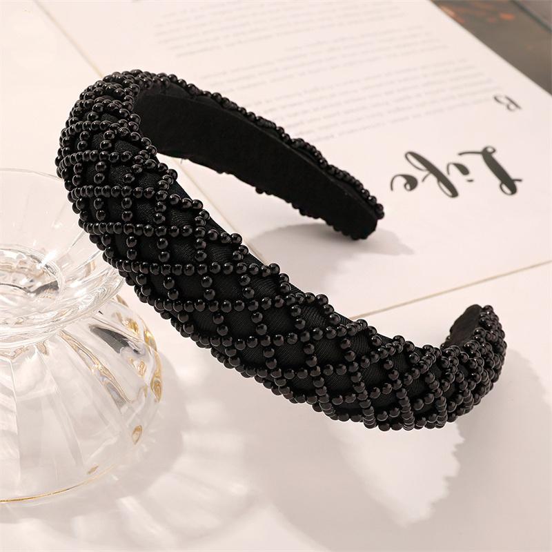 Luxuriöse Perlen Breite Stirnbänder für Frauen Mädchen Kopfschmuck Mode Stirnbänder Weibliche Haarbänder Kopfreifen Haaraccessoires