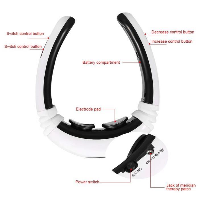 Neck Massager - Dewin - Electric Device - 3D Technology - Magnetic Effect - LED