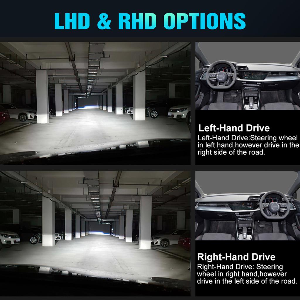 H4 LED Bulbs Brighter LED Lights 50 000+ Hour Lifespan 6500K 18000LM White Non-polarity Pack of 2