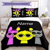 3pcs Custom Name Sprunki Themed Bedding Set Duvet Cover Closure Includes 1 Duvet Cover & 2 Pillowcases for All Seasons Bedroom Decor