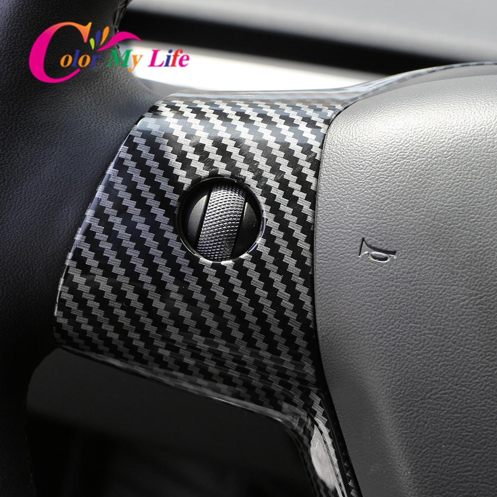 Accesorii pentru Tesla Model 3 2016-2022 Model Y -2023 Capac panou Volan Paiete Decorare Interior Decor