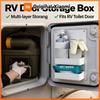 Motorhome Caravan Toilet Compartment Door Storage Pocket Shelf Box Van Camper Organizer No Drill Easy Install Car Accessories