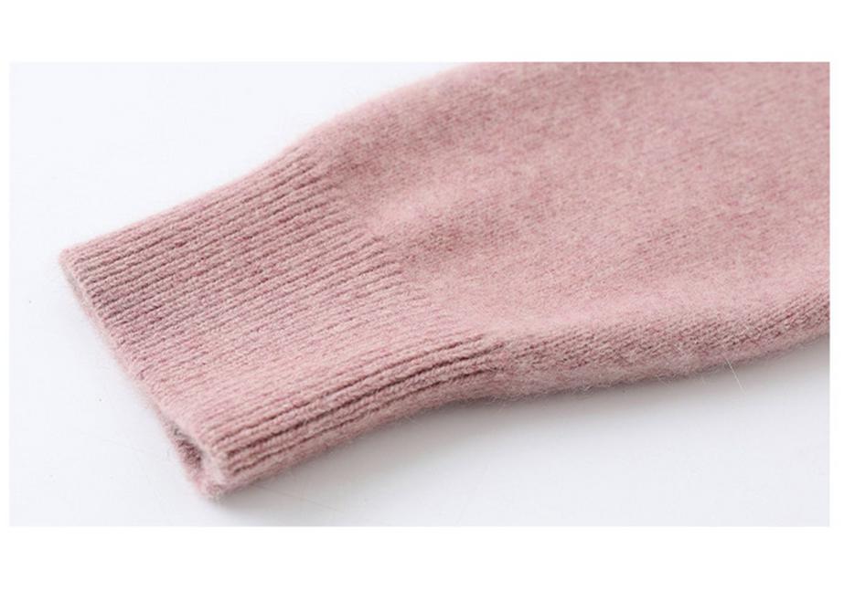 Women's Slimming Half-High Collar Wool Sweater - Thick Warm Winter Base Layer for Middle-Aged Women