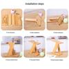 Natural Bamboos Cutter Holders And Kitchen Tool Organizers Space Saving Design Stand Rack For Safe Utensils Storage