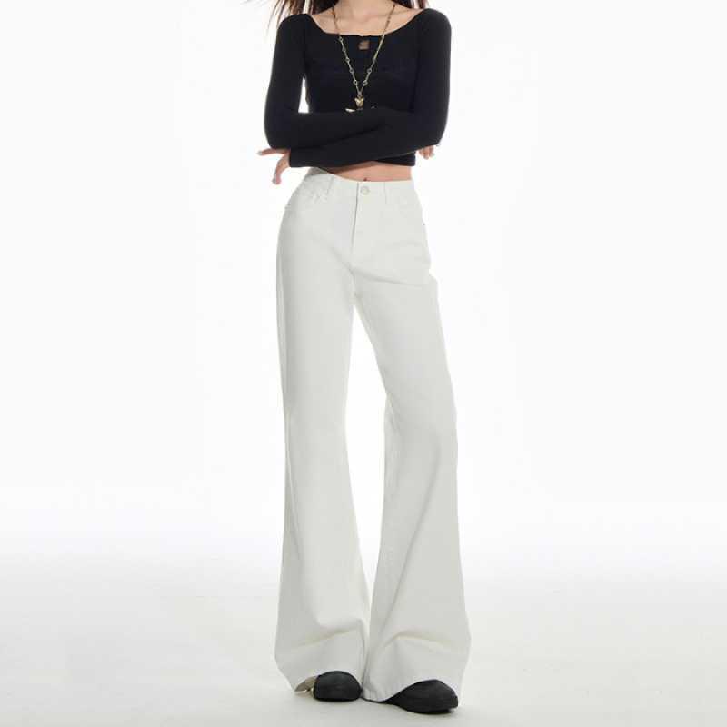 

American Spicy Girl No-Stick Bell Bottom Flare Cropped Jeans for Women - Plus Length L