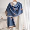 Elegant Printing Magpie Bird Shawl Imitation Pashmina Thick Warm Wraps  Travel