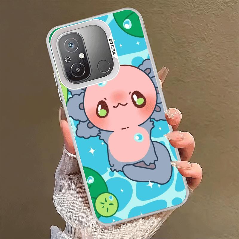 Axolotl Cartoon Cute Shockproof Phone Case for Xiaomi Poco X7 X6 X5 X3 Pro F7 Ultra M8 Redmi 15C 15 14C 13C 12C 10C 13 12 10