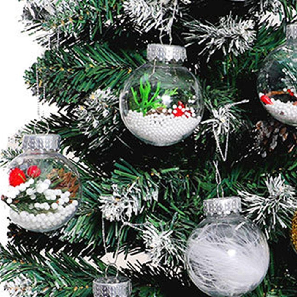 12pcs 6cm Transparent Christmas Balls PET Merry Christmas Tree Decor  Hotel Office Decor