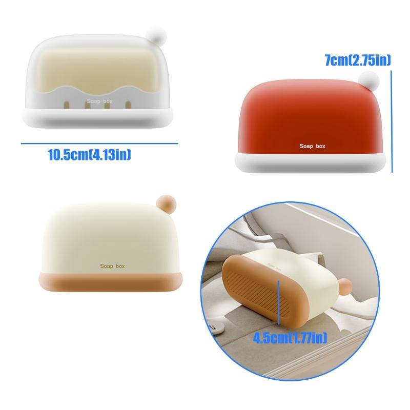 Travel Use Soap Dish With Drainage System Plastic Soap Container Box For Home Use and Business Trip Soap Organization