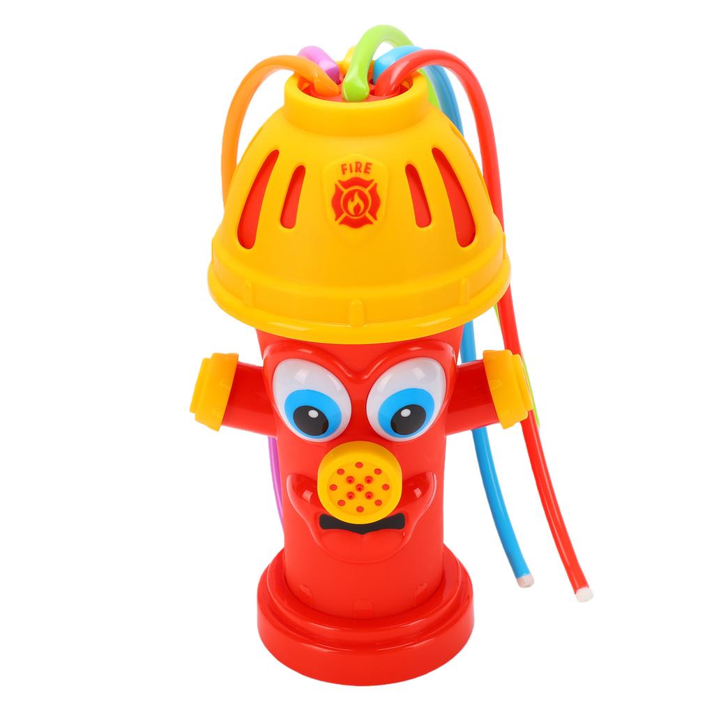 Cute Cartoon Sprinkler Toy Fire Hydrant Shaped for Toddler Outdoor Automatic Water Play Activities Colorful Swing Type