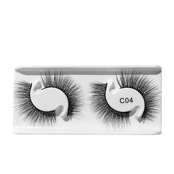 3D Natural Curl Two Pairs Of Japanese False Eyelashes Simulation Thick Grafted Eyelashes