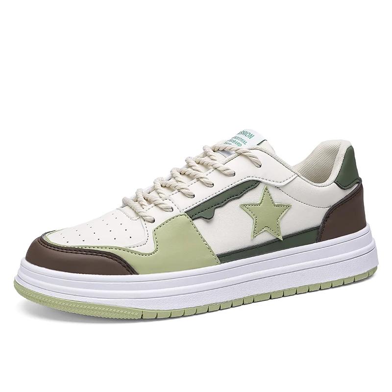 Legitimate Leather Round Foot Men Cheap Original Shoes Casual All For Tourism Spring Autumn Sneakers Sports Fitness Tenid
