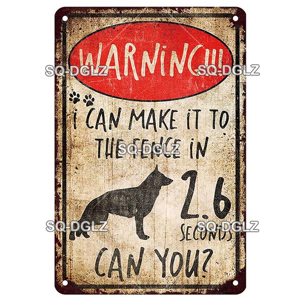 Warning Vintage Metal Sign Beware of Dog Tin Sign Shop Metal Plaque Decoration Plate Decor For Pub Bar Wall Decor Poster Gift
