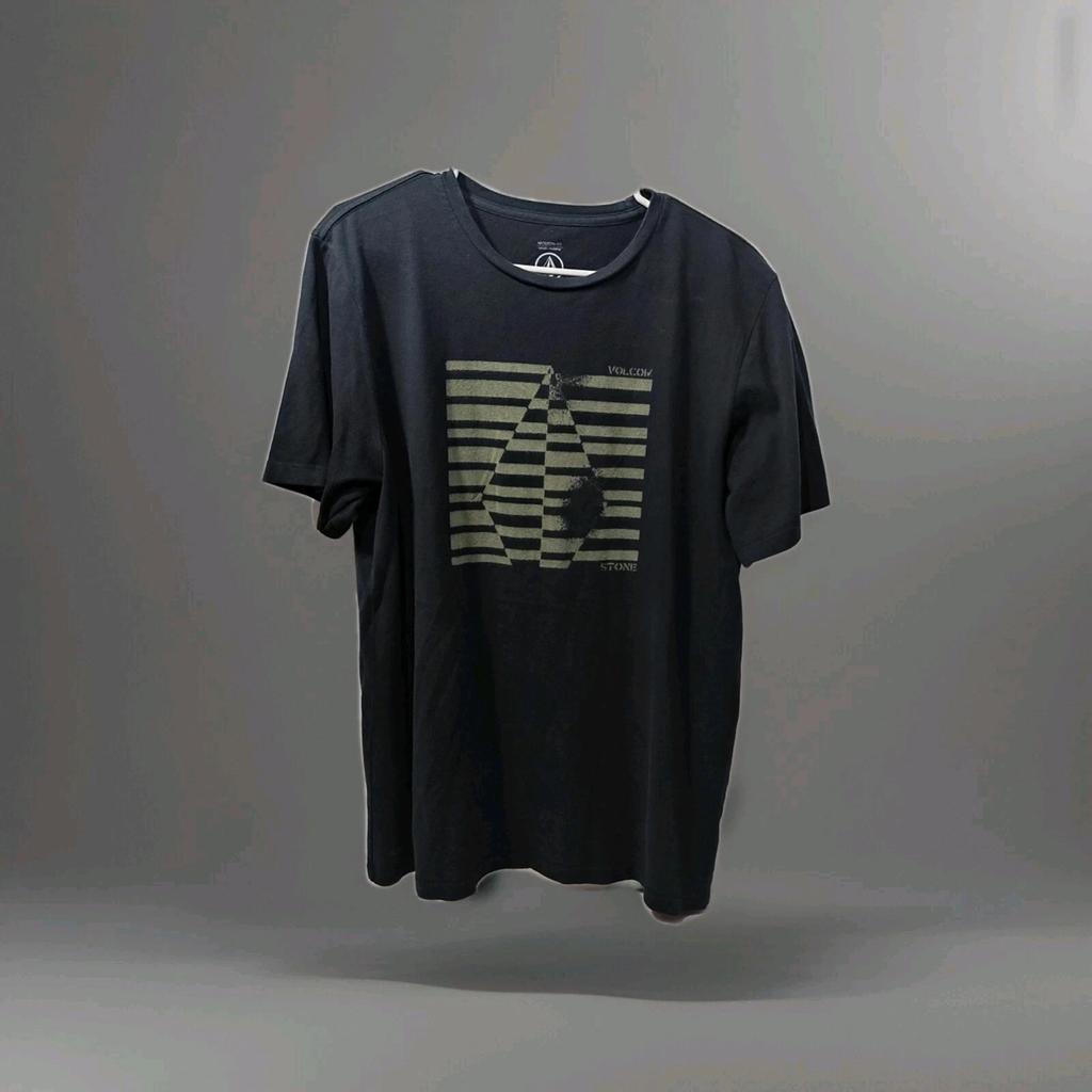 Volcom Herren T-Shirt Stone Grafik Logo V.co-tech Schwarz Kurzarm Tee Groß