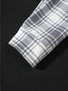 2025 Men's Plaid and Solid Color Hooded Long Sleeve Sweatshirt for Spring and Autumn