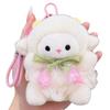 Cute Plush Sheep Keychain Lamb New Year Sheep Bag Pendant Tulip Lamb  Doll  Hanging Decoration