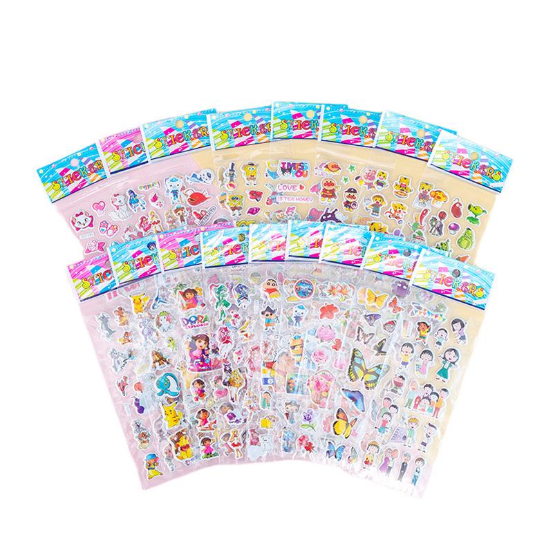 3D Cartoon Anime Princess Bubble Stickers for Kids and Kindergarten Rewards