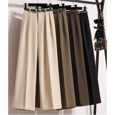 Übergröße Frühling Sommer Lange Hosen Damen Elastischer Bund Locker Lässig Unifarbene Hosen Weite Hosen