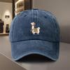 Lama-Print Denim Baseballkappe Unisex Vintage Denim-Stil Verstellbar Lässige Mütze Outdoor-Sportarten Alle Jahreszeiten