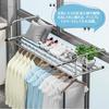 Folding Clothes Dryer, Balcony Drying Rack, Wall-Mounted, Extendable (78-140cm), Space-Saving Design for Gap Storage, Fits Futons, Pillows, Shoes, Tow