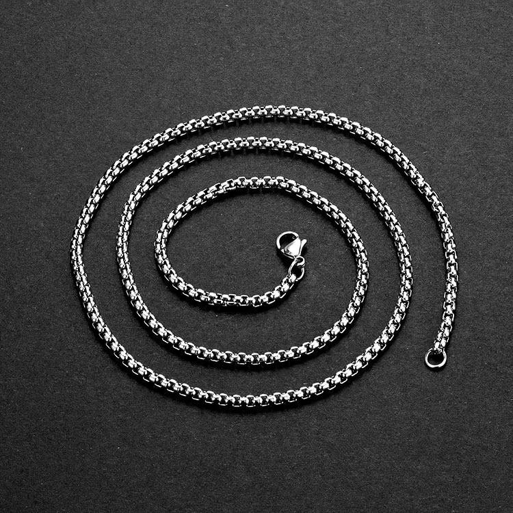 304 Stainless Steel Pearl Necklace - Titanium Steel Jewelry Chain with Pendant for Girls - DIY Cuban Chain Accessories