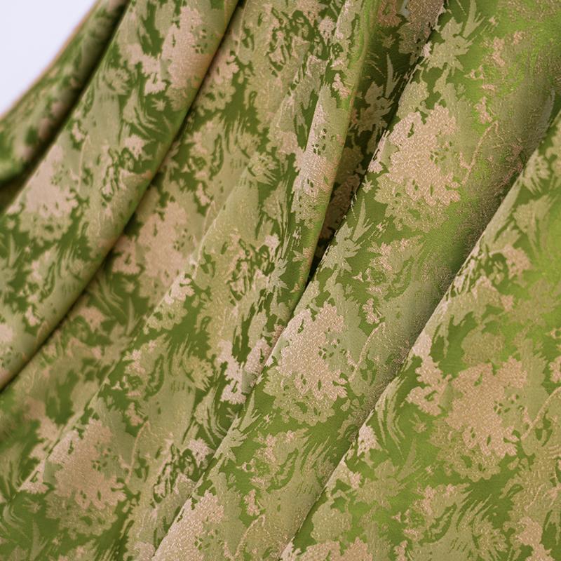 Chinese Style Ancient-style Cotton Bird Patterned Hollowed-out Fabric Flowered Jacquard Silk Satin Fabric Dress Shirt Cheongsam