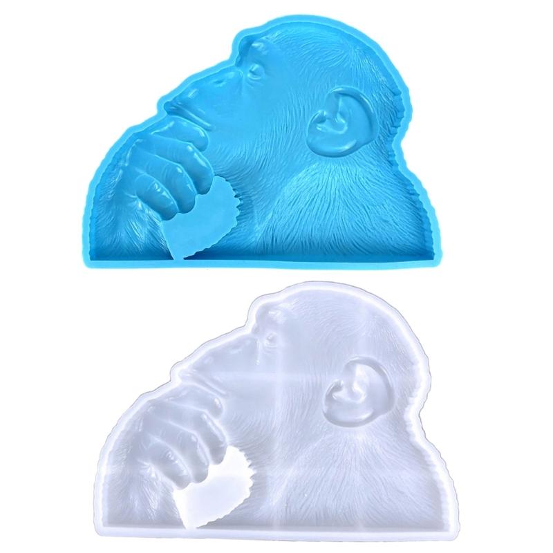 Thinking Gorillas Ornament Silicone Mold Jewelry Epoxy Casting Jewelry Tool Making Resin Diy Craft Home Decoration