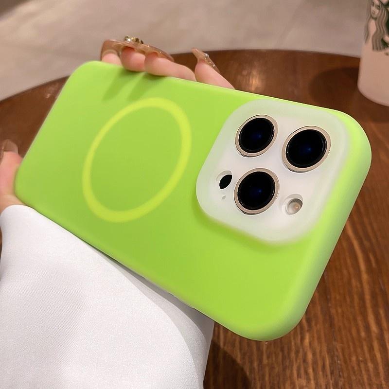 Original Jelly Liquid Silicone Magnetic for Magsafe Case for iPhone 16 14 13 12 15 Pro Max Lens Protection Shockproof Soft Cover