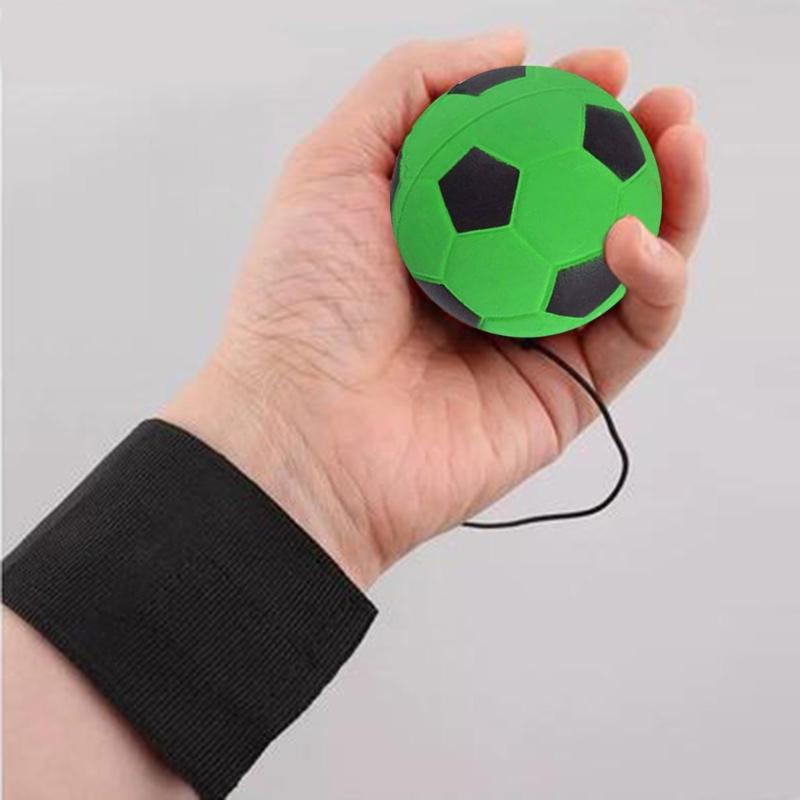 Wrist Rebounds Ball Portable High Elasticity Bouncy Ball Wristband Football Toy Wrist Strength Trainer Return Baseball