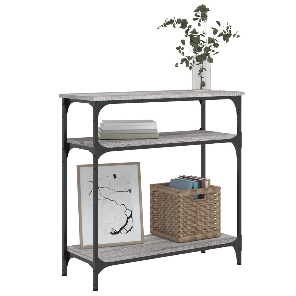 Console Table Grey Sonoma 75x29x75 cm Particleboard