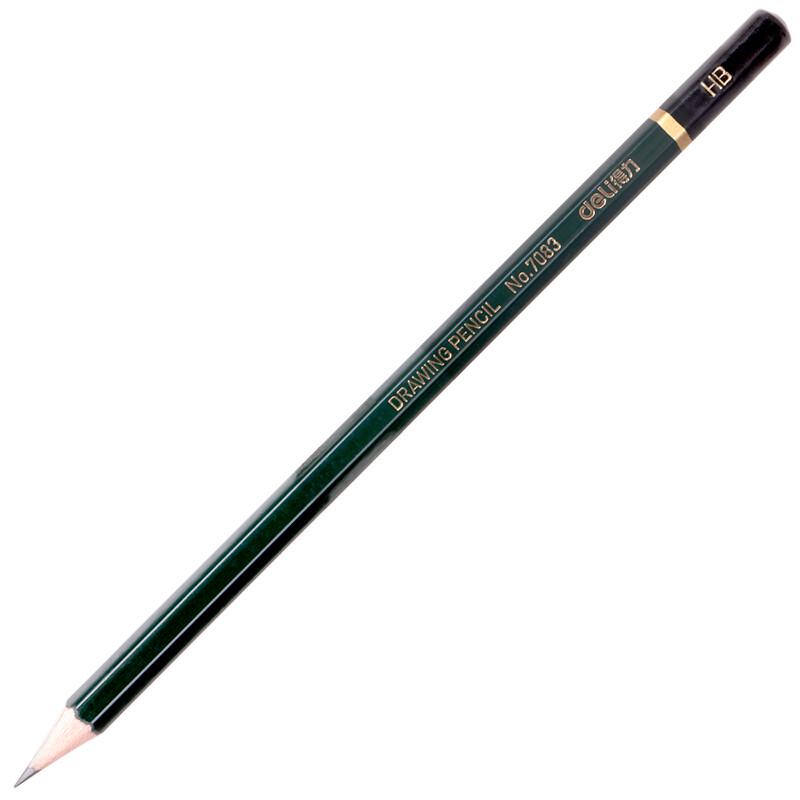 Deli 7083 HB Sketch & Drawing Pencils, Green