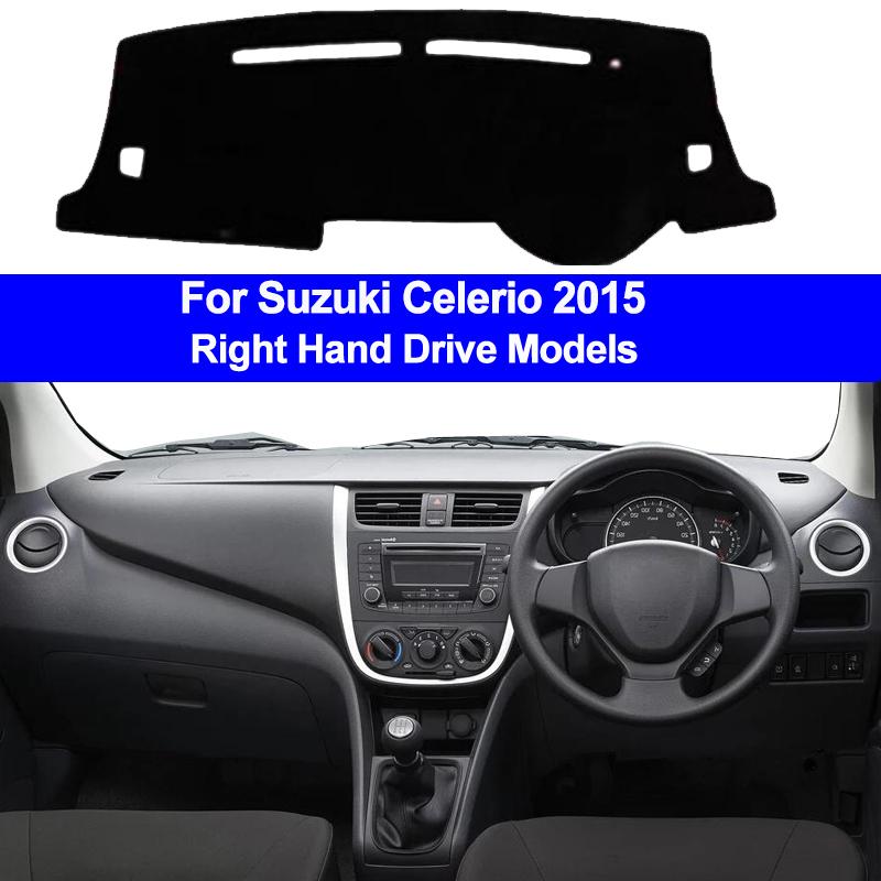 Car Inner Auto Dashboard Cover Dashmat Pad Carpet Dash Mat Cushion 2 Layers For Suzuki Celerio 2015 LHD RHD Car Styling