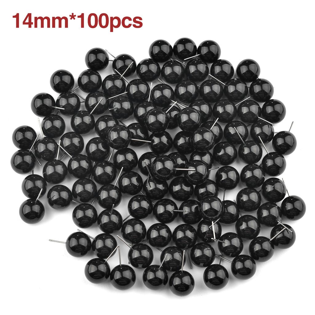 50/100pcs Plastic Eyes for Needle Felting Dolls Poke Teddy Bears 4-14mm Black Beans Eyes for DIY Doll Eyes