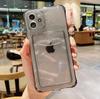 Transparent TPU Card Holder Mobile Case for Apple 11/14/15/16Pro/Xs