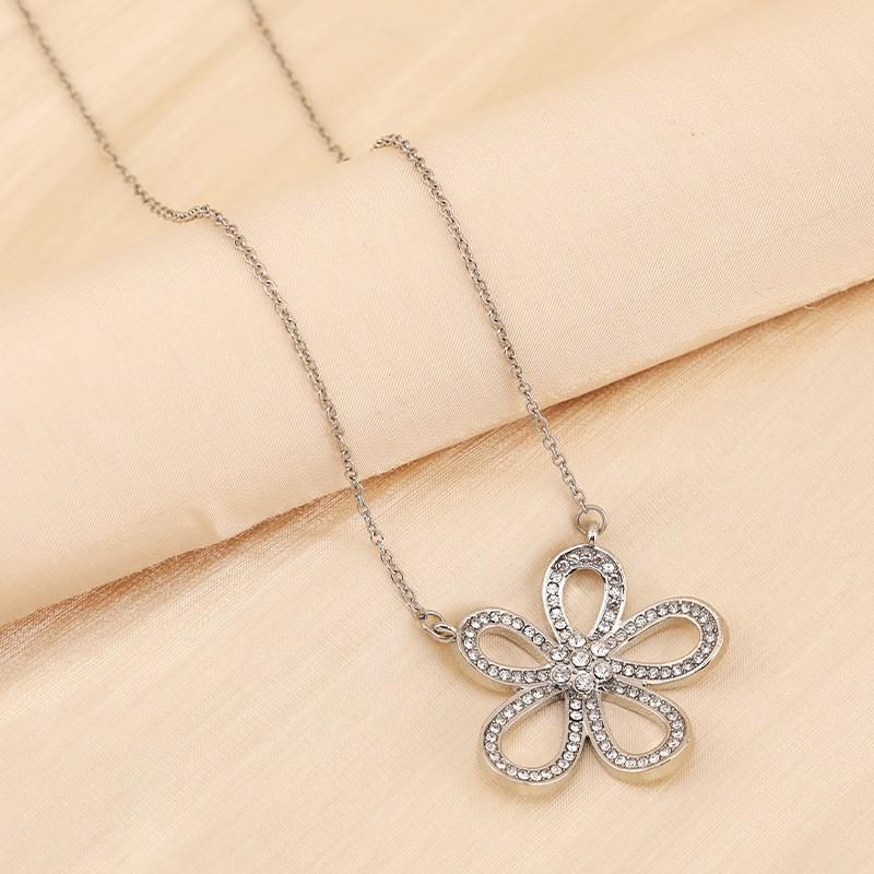 Five-petal Flower Female Sunflower Clavicle Chain Temperament Camellia Earrings Pendant Necklace