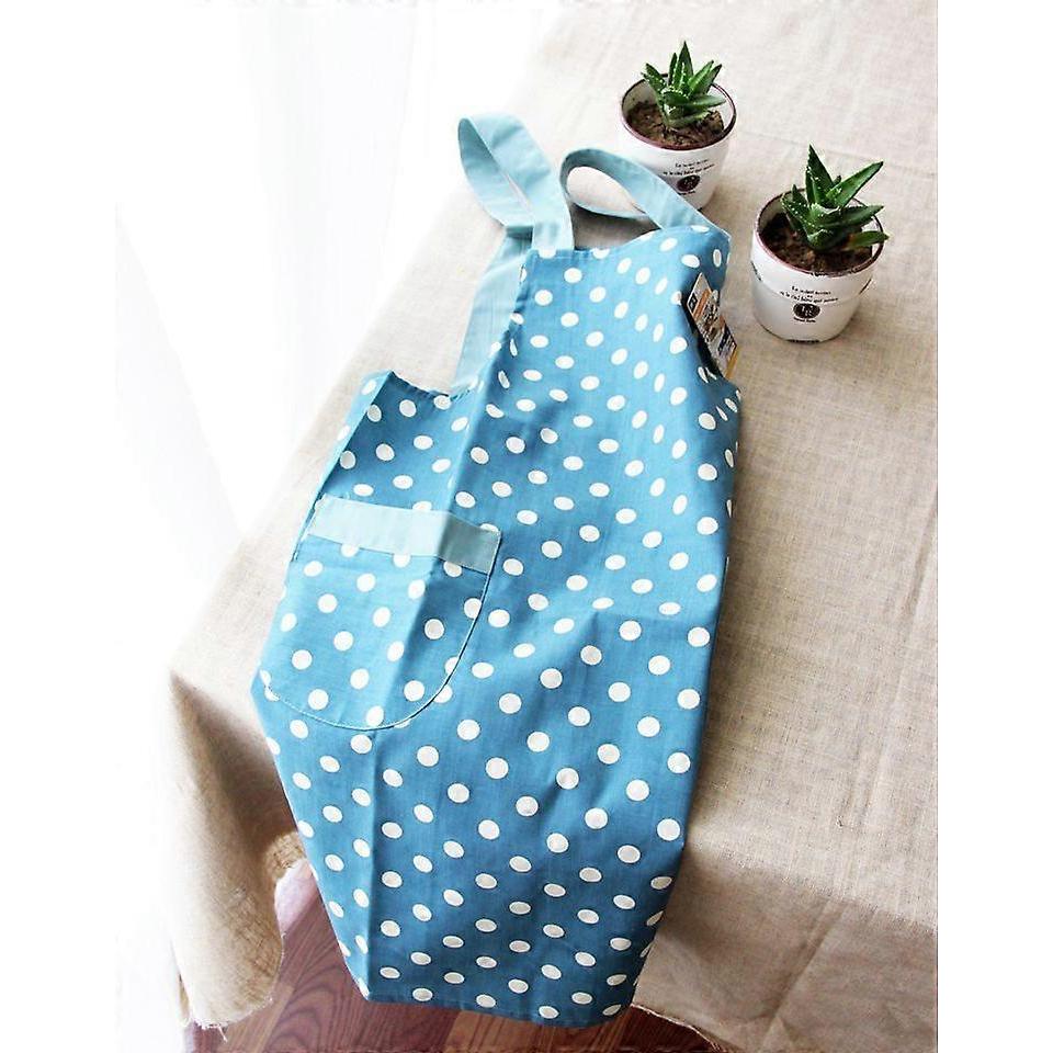 Kitchen household adjustable royal blue pea cooking barbecue apron