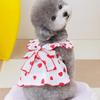 Pet clothes small dog lady quiet dog clothes floral princess skirt cat spring and summer