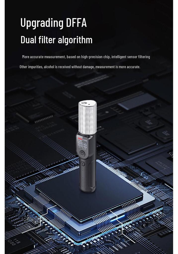 Portable High-Precision Rechargeable Breathalyzer for Drunk Driving Detection