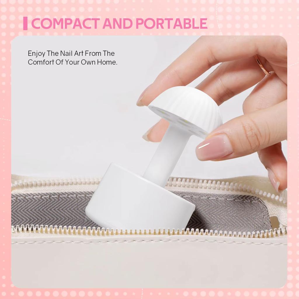 YIKOOLIN Mini UV LED Lamp for Gel Nails Smart Sensor Portable Manicure Light DIY Nail Art & Gel Polish Extension
