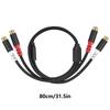 80cm 2RCA Female to Female Sound Cable with Aluminum Foil Shielding for Enhanceds Sound Claritys