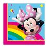 20 DISPOSABLE PAPER TABLE NAPKINS MINNIE RAINBOW 33CM Multicolored