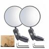 2pcs Wide Angle Bike Mirrors 360 Rotatable HD Glass Convex Lens  Mountain Road Bikes