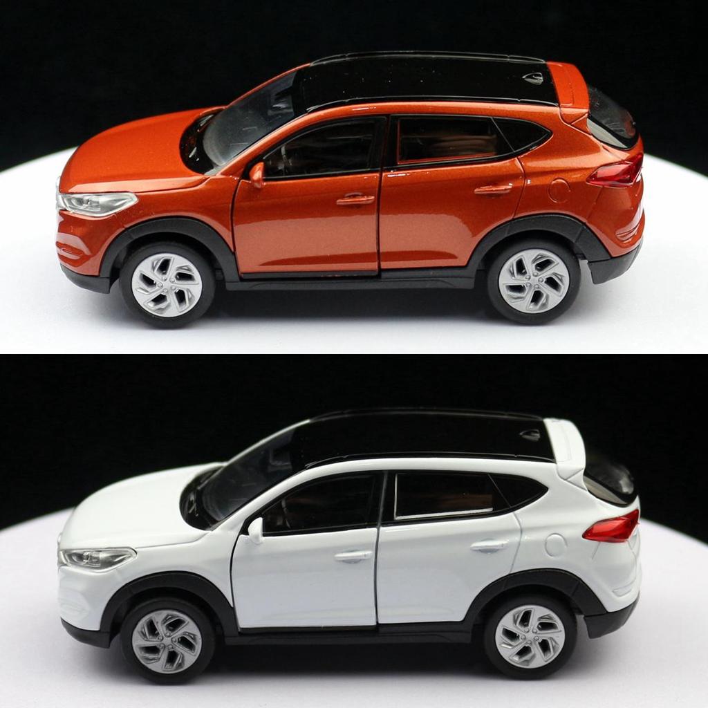 1/36 Hyundai Tucson SUV Spielzeugautomodell Welly Diecast Alloy Vehicle Miniatur Pull Back Collection Geschenk für Kinder Jungen Kind