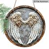 [2D Flat, 1pc] Vintage Angel Wings Metal Wall Art Sign - Rustic Aluminum Decor with Intricate Wing Design, Perfect for Home, Bar, Kitchen, Office, or