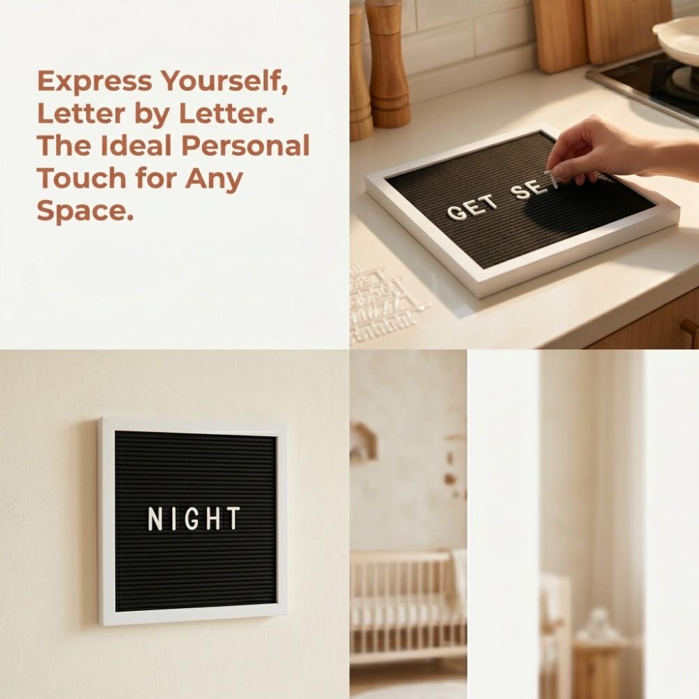 Wooden Frame Message  Letter Board Black White Changeable Letter Board  Restaurant Decor