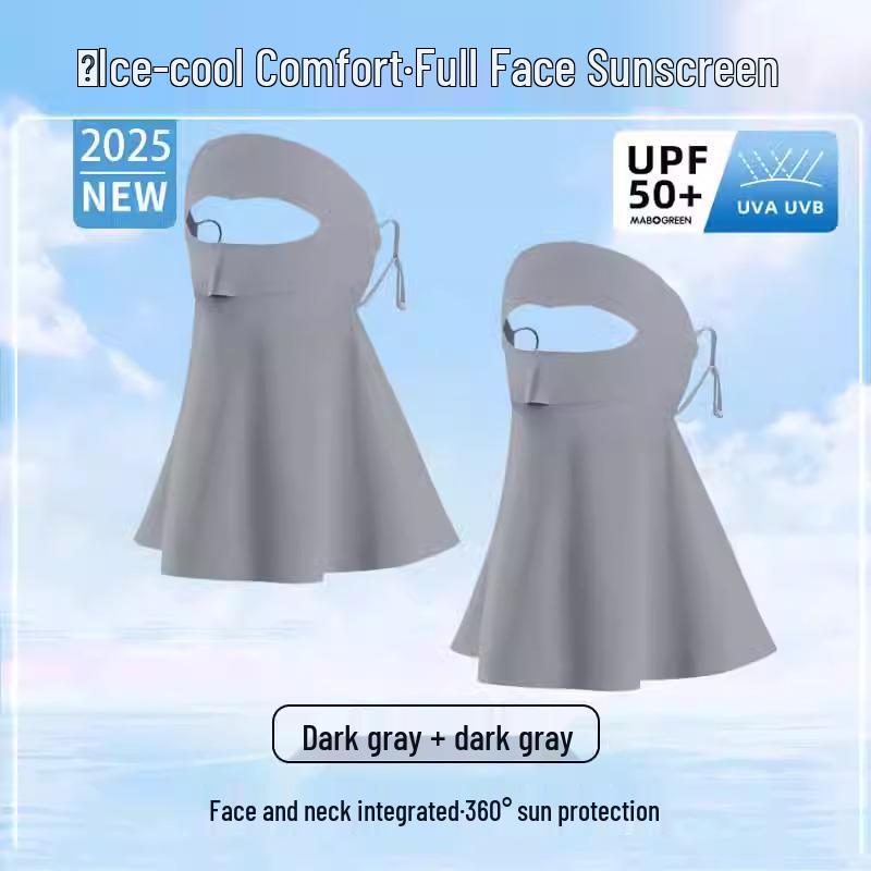 Women's Full Face UV Protection Facekini with Neck Guard - 2025 Style Summer Sunshade