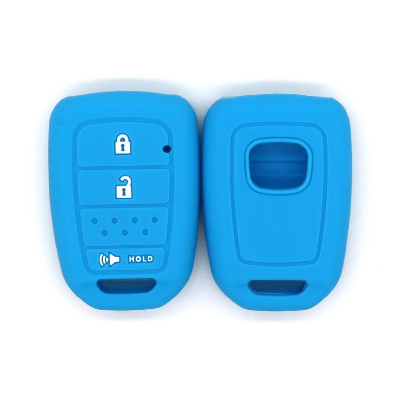 

Suitable for Honda Fit key cover XRV competition Ruibinzhi style HRV straight car key silicone protection bag небо синє кольору